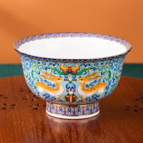 Elk Bone China Pomegranate Bowl (Option: Huang Jia Blue)